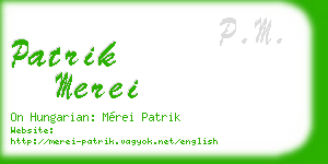 patrik merei business card