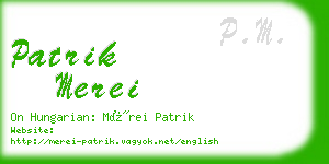 patrik merei business card